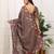 Brown color manipuri silk elegant saree with beautiful embroidered with cut work