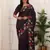 Purple color manipuri silk elegant saree with beautiful embroidered with cut work