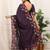 Purple color manipuri silk elegant saree with beautiful embroidered with cut work
