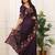 Purple color manipuri silk elegant saree with beautiful embroidered with cut work