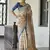 Blue beautiful madhubani printed tussar silk saree for festive looks