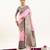 Baby pink color banarasi silk fabric paithani woven designer ethnic partywear saree