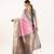 Baby pink color banarasi silk fabric paithani woven designer ethnic partywear saree