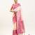 Cream color banarasi silk fabric paithani woven designer ethnic partywear saree