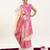 Cream color banarasi silk fabric paithani woven designer ethnic partywear saree