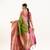 Mahendi color banarasi silk fabric paithani woven designer ethnic partywear saree