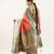 Peach color banarasi silk fabric paithani woven designer ethnic partywear saree
