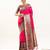 Pink color banarasi silk fabric paithani woven designer ethnic partywear saree