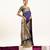 Blue color banarasi silk fabric paithani woven designer ethnic partywear saree