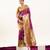 Wine color banarasi silk fabric paithani woven designer ethnic partywear saree