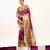 Wine color banarasi silk fabric paithani woven designer ethnic partywear saree