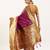Wine color banarasi silk fabric paithani woven designer ethnic partywear saree
