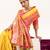 Yellow color banarasi silk fabric paithani woven designer ethnic partywear saree