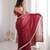 Maroon color bollywood style ethnic partywear frendy satin fabric saree
