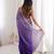 Purple color bollywood style ethnic partywear frendy satin fabric saree