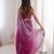 Wine color bollywood style ethnic partywear frendy satin fabric saree