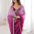Wine color bollywood style ethnic partywear frendy satin fabric saree