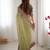 Pista color banarasi crush fabric designer partywear saree for bollywood looks
