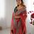 Red color banarasi crush fabric designer partywear saree for bollywood looks