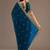 Teal blue color stylish tissue fabric designer embroidered fancy ethnic partywear saree