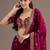 Maroon color stylish tissue fabric designer embroidered fancy ethnic partywear saree