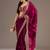 Maroon color stylish tissue fabric designer embroidered fancy ethnic partywear saree