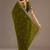 Olive color stylish tissue fabric designer embroidered fancy ethnic partywear saree