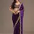 Purple color stylish tissue fabric designer embroidered fancy ethnic partywear saree