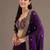 Purple color stylish tissue fabric designer embroidered fancy ethnic partywear saree