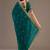 Rama color stylish tissue fabric designer embroidered fancy ethnic partywear saree