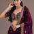 Wine color stylish tissue fabric designer embroidered fancy ethnic partywear saree