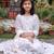 White embroidered pure georgette lehenga set