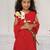 Red embroidered georgette sharara set
