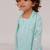 Blue embroidered cotton kurti set