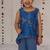 Royal blue embroidered pure chanderi sharara set