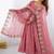 Pink Color Embroidery Sequence Work Gold Crush Silk Gown Set