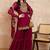 Elegant embroidered georgette top bottom dupatta set