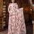 Designer baby pink full flaired faux gorgette gown