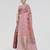 Dusty pink zari woven banarasi silk designer saree with blouse
