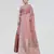 Dusty pink zari woven banarasi silk designer saree with blouse