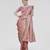 Dusty pink zari woven banarasi silk designer saree with blouse