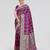 Rani pink zari woven banarasi silk ethnic saree with blouse