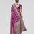 Rani pink zari woven banarasi silk ethnic saree with blouse