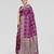 Rani pink zari woven banarasi silk ethnic saree with blouse