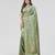 Olive green zari woven banarasi silk festive saree with blouse