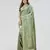 Olive green zari woven banarasi silk festive saree with blouse