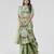 Olive green zari woven banarasi silk festive saree with blouse