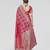 Red zari woven banarasi silk bridal saree with blouse