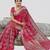 Red zari woven banarasi silk bridal saree with blouse