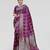 Purple zari woven banarasi silk party wear saree with blouse